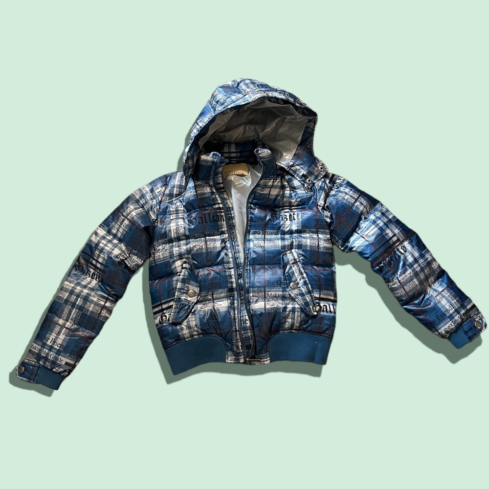 Boys blue Gazette Down Padded Puffer Jacket John Galliano boys size 12